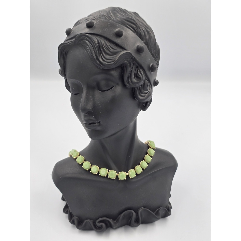 Banana Republic Necklace Gold Tone Sage Mint Green Beaded with box